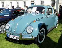 =VW Käfer, ausgestellt bei Blech & Barock im Juli 2018 auf dem Gelände von Schloß Fasanerie bei Eichenzell