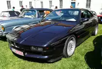 =BMW Alpina 5.0 Coupe, Bj. 1991, ausgestellt bei Blech & Barock im Juli 2018 auf dem Gelände von Schloß Fasanerie bei Eichenzell
