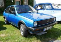 =VW Polo, gesehen bei Blech & Barock im Juli 2018 auf dem Gelände von Schloß Fasanerie bei Eichenzell