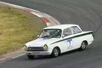 Ford Lotus Cortina, ccm 1593, Bj. 1965 im Rennen 7 - AvD-Tourenwagen- und GT Trophäe, 46. AvD-Oldtimer-Grand-Prix am 11.Aug2018.