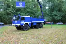 THW Offenbach MAN  LKW mit Ladekran (Heros OF 36 / 46) am 03.10.18 beim Tag der offenen Tür 