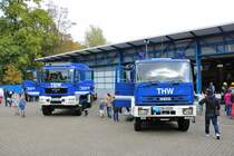 THW Offenbach MAN Mehrzweckkraftwagen (MzKW)(Heros OF 77 / 54) und IVECO GKW1 (Heros OF 22 / 51) am 03.10.18 beim Tag der offenen Tür 