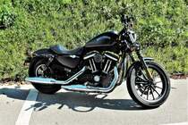 Harley Davidson. Aufgenommen am 5. September 2018 in Glion sur Montreux, Kanton Waadt, Schweiz