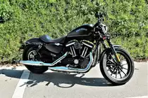 Harley Davidson. Aufgenommen am 5. September 2018 in Glion sur Montreux, Kanton Waadt, Schweiz