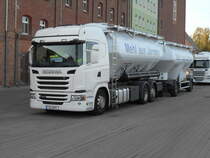 SCANIA Silohängerzug,am 06.Oktober 2018,in Jarmen.