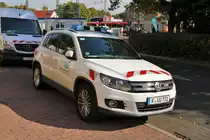 VGF Fahrstromtechnik VW Tiguan am 06.10.18 bei der Fahrzeugparade der VGF in Heddernheim zum Jubiläum 50 Jahre U-Bahn Frankfurt am Main
