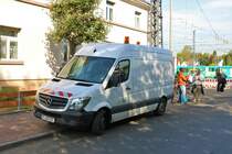 VGF Mercedes Benz Sprinter am 06.10.18 bei der Fahrzeugparade der VGF in Heddernheim zum Jubiläum 50 Jahre U-Bahn Frankfurt am Main