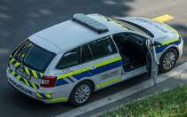 Skoda Octavia Polizeifahrzeug in Koper (SLO) am 21.08.2018.