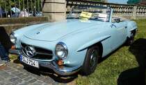 =MB 190 SL, Bj. 1960, ausgestellt bei Blech & Barock im Juli 2018 auf dem Gelände von Schloß Fasanerie bei Eichenzell