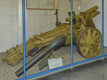 Das schwere Infanteriegeschütz 33 und die 15cm Stielgranate 42 wurde bei der der Wehrmacht eingesetzt. (Wehrtechnische Studiensammlung Koblenz, August 2018)