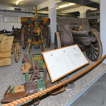 Eine leichte Feldhaubitze 10/30 Mitte August 2018 in der Wehrtechnischen Studiensammlung Koblenz.