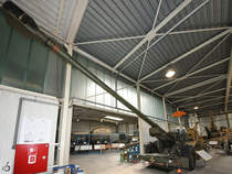 Der Versuchsträger Feldhaubitze 155-1 Mitte August 2018 in der Wehrtechnischen Studiensammlung Koblenz.