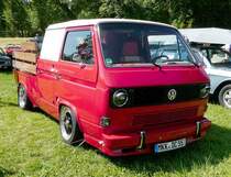 =VW T 3, ausgestellt bei Blech & Barock im Juli 2018 auf dem Gelände von Schloß Fasanerie bei Eichenzell