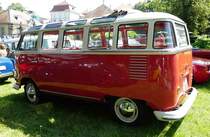 =VW T 1 Samba, ausgestellt bei Blech & Barock im Juli 2018 auf dem Gelände von Schloß Fasanerie bei Eichenzell