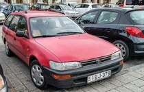 Toyota Corolla E100 Kombi, fotografiert am 28.07.2018 in Budapest.