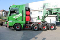 Spedition Kübler MAN TGX V8 Schwerlastzugmaschine am 20.10.18 beim Tag der offenen Tür in neuem Schwerlastzentrum im Mannheimer Hafen 