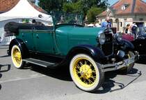 =Ford A Cabrio, ausgestellt bei Blech & Barock im Juli 2018 auf dem Gelände von Schloß Fasanerie bei Eichenzell