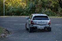 Honda Civic (Rückansicht) auf dem 52. Mecsek Rallye, Oktober 2018.