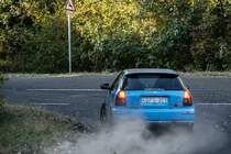 Honda Civic (Rückansicht) auf dem 52. Mecsek Rallye, Oktober 2018.