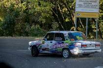 Lada 2107 auf dem 52. Mecsek Rallye, Oktober 2018.