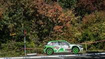 Skoda Fabia R5 auf dem Mecsek Rallye, Oktober, 2018.