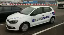 VW Polo des Hafendienstleisters EUROPORT im Hafen von Rostock am 05.11.18