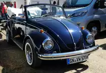 =VW Käfer Cabrio, gesehen am Baiersröder Hof im August 2018