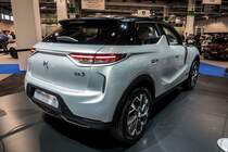 2018-er DS 3 Crossback (Rückansicht). Aufnahme: Auto Zürich, November 2018.