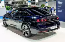 Rückansicht des neuen Peugeot 508 (2018-). Foto. Auto Zürich, 2018.