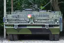 Ein schwedischer Kampfpanzer Stridsvagn 103 C Anfang Juni 2018 im Verteidigungs- und Garnisonsmuseum Aalborg.