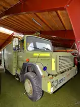 Ein Flugfeldlöschfahrzeug Magirus Tender Universal II Anfang Juni 2018 im Verteidigungs- und Garnisonsmuseum Aalborg.