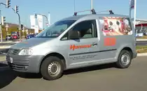 =VW Caddy des Raumausstatters HAMMER steht in 10-2018 in Petersberg