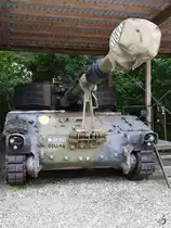 Die Sebstfahrlafette M109A3 mit 155mm Haubitze Anfang Juni 2018 im Verteidigungs- und Garnisonsmuseum Aalborg.