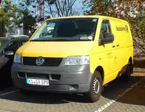 =VW T5 steht bei einem Reparaturbetrieb in Fulda, 10-2018