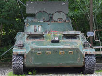 Ein Radarpanzer SNAR 10 auf Basis des MLTB M Anfang Juni 2018 im Verteidigungs- und Garnisonsmuseum Aalborg.