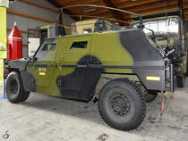 Ein Aufklärungsfahrzeug Mowag Eagle M1 M95 Anfang Juni 2018 im Verteidigungs- und Garnisonsmuseum Aalborg.