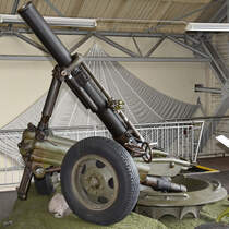 Ein 160mm Mörser  Tampella  war Anfang Juni 2018 im Verteidigungs- und Garnisonsmuseum Aalborg zu sehen.