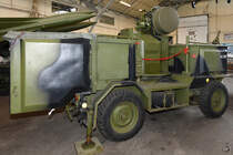 Das Beleuchtungs- und Zielverfolgungsradar für das Hawk-Raketensystem im Verteidigungs- und Garnisonsmuseum Aalborg. (Juni 2018)