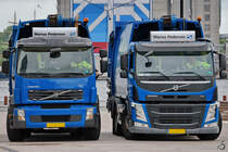 Eine Pause bei der Müllabfuhr. Volvo FE & FM Anfang Juni 2018 in Aalborg.