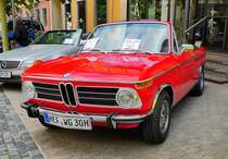 =BMW 2002 Cabrio, Bj. 1971, 100 PS, ausgestellt beim Hünfelder Stadtfest, 08-2018