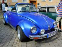 =VW Käfer Cabrio, ausgestellt beim Sockenmarkt in Lauterbach, 09-2018