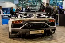 Lamborghini Aventador SV Jota, Rückansicht. Foto: Ausstellung  Auto Zürich , November 2018.