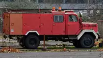 Ein Magirus Löschfahrzeug steht in Hattingen. (Dezember 2018)