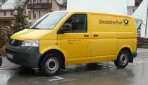 =VW T5 von DHL auf Zustellertour in Berchtesgaden im Dezember 2018