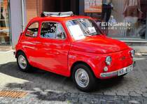 =Fiat 500, ausgestellt beim Hünfelder Stadtfest, 08-2018
