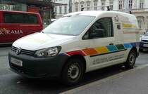 =VW Caddy vom Malerbetrieb RIEDER steht im Dezember 2018 in Salzburg