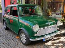 =Austin Mini, ausgestellt beim Hünfelder Stadtfest, 08-2018