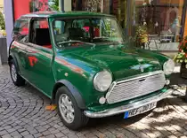 =Austin Mini, ausgestellt beim Hünfelder Stadtfest, 08-2018