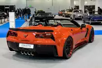 Chevrolet Corvette C7 Cabriolet, Rückansicht. Foto: Auto Zürich, November 2018.