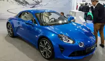 Renault Alpine A110, ausgestellt auf der  Auto Zürich , November 2018.